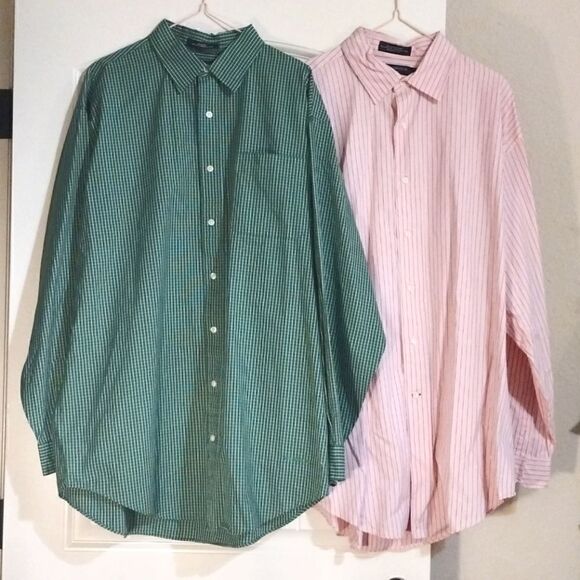 Two Men's Daniel Cremieux Classics Size Large 100% Cotton Button-up Shirts - Picture 1 of 7